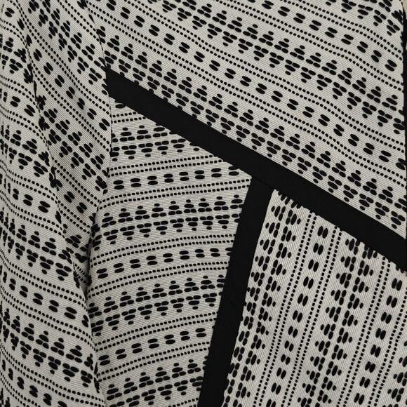 Alexis Zip Front Embroidered Blazer Jacket Size Medium Black White Stitched - Picture 3 of 6